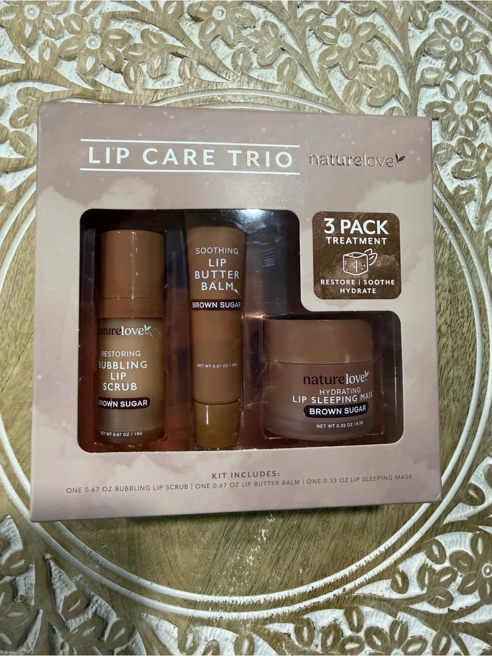 Nature Love Lip Care Trio Scrub Balm Mask